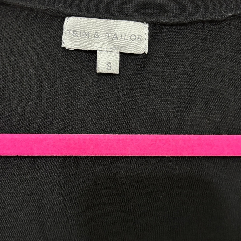 Trim & Tailor Black Open Front Cardigan - Picture 3 of 3